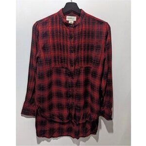 Rl Denim & Supply | Button Down tunic in red plaid
